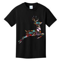 Cool Festive Christmas Gifts Pattern Reindeer Kids T-Shirt