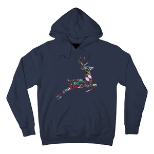 Cool Festive Christmas Gifts Pattern Reindeer Hoodie