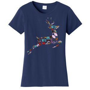 Cool Festive Christmas Gifts Pattern Reindeer Women's T-Shirt