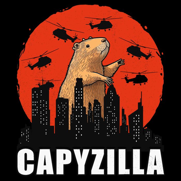 Capybara Funny Capybara Rodent Capyzilla Funny Mousepad