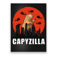 Capybara Funny Capybara Rodent Capyzilla Funny Poster