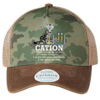 Cation Funny Chemistry Humor Science Teacher Cat Pun Legacy Tie Dye Trucker Hat