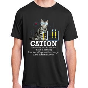 Cation Funny Chemistry Humor Science Teacher Cat Pun Adult ChromaSoft Performance T-Shirt