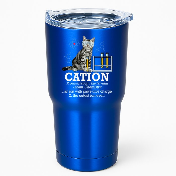 Cation Funny Chemistry Humor Science Teacher Cat Pun Tumbler