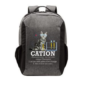 Cation Funny Chemistry Humor Science Teacher Cat Pun Vector Backpack