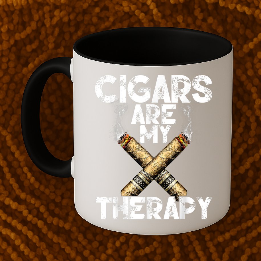 Cool Funny Cigar For Men Cigars Are My Therapy Mug