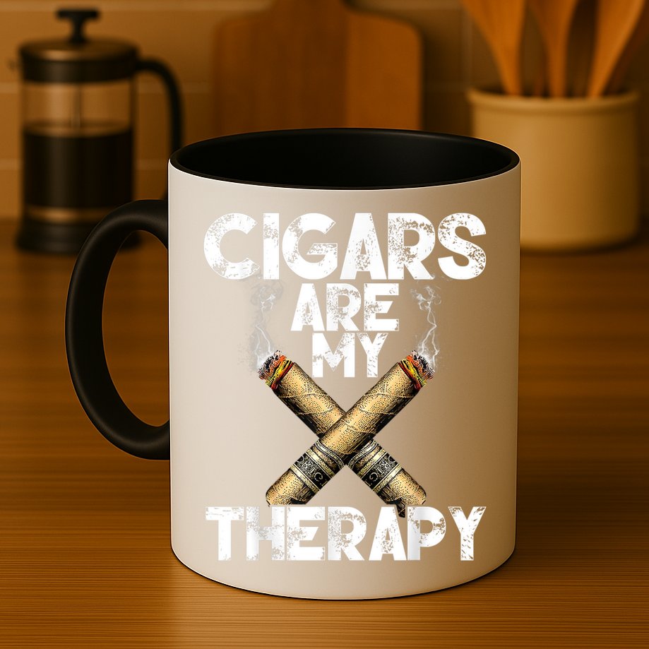 Cool Funny Cigar For Men Cigars Are My Therapy Mug