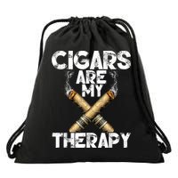 Cool Funny Cigar For Men Cigars Are My Therapy Drawstring Bag