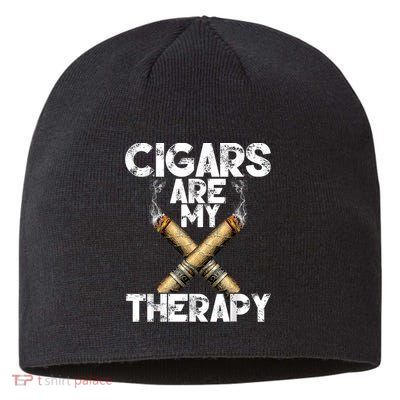 Cool Funny Cigar For Men Cigars Are My Therapy Sustainable Beanie