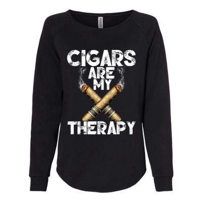 Cool Funny Cigar For Men Cigars Are My Therapy Womens California Wash Sweatshirt