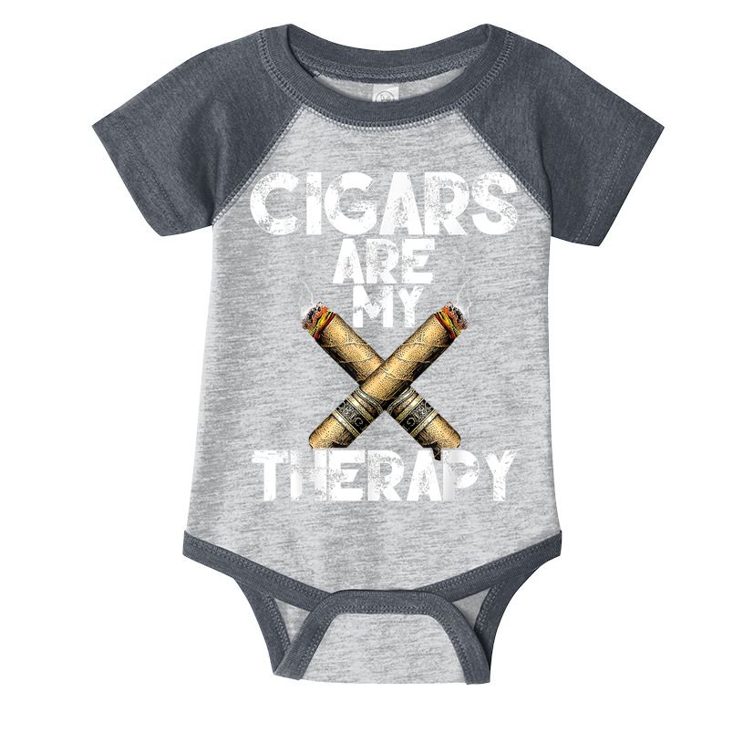 Cool Funny Cigar For Men Cigars Are My Therapy Infant Baby Jersey Bodysuit