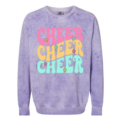 Cheerleading For Cheerleader Squad Girl Teen Cheer Practice Colorblast Crewneck Sweatshirt