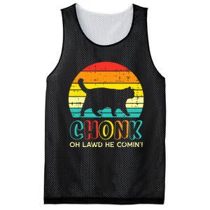 Chonk Fat Cat Meme Sunset Funny Black Kitten Mesh Reversible Basketball Jersey Tank