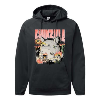 CHINZILLA Funny Chinchilla Saying Gift Chinchillas Owners Performance Fleece Hoodie