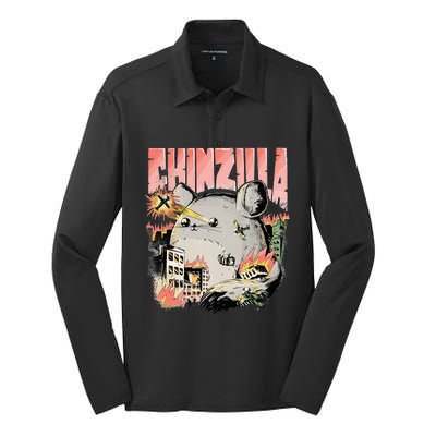 CHINZILLA Funny Chinchilla Saying Gift Chinchillas Owners Silk Touch Performance Long Sleeve Polo