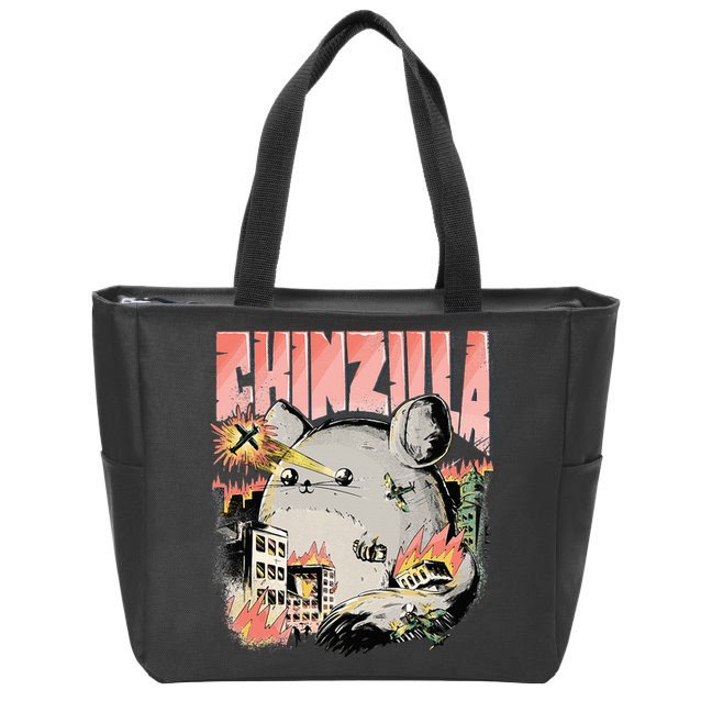 CHINZILLA Funny Chinchilla Saying Gift Chinchillas Owners Zip Tote Bag