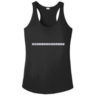 Cruciverbalist For Crossword Puzzle Lovers Ladies PosiCharge Competitor Racerback Tank