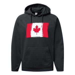 Canadian Flag Canada Flag Canada Lover Performance Fleece Hoodie