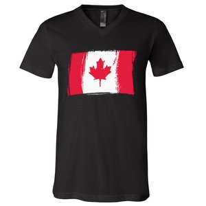 Canadian Flag Canada Flag Canada Lover V-Neck T-Shirt