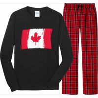 Canadian Flag Canada Flag Canada Lover Long Sleeve Pajama Set