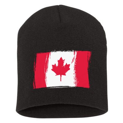 Canadian Flag Canada Flag Canada Lover Short Acrylic Beanie