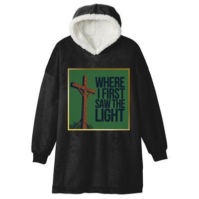 Christian Faithbased Cross Design Hooded Wearable Blanket