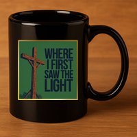 Christian Faithbased Cross Design 11oz C Handle Ceramic Mug