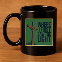 Christian Faithbased Cross Design 11oz C Handle Ceramic Mug
