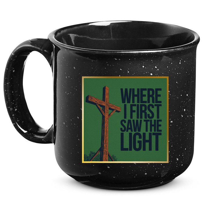 Christian Faithbased Cross Design 15oz Campfire Ceramic Mug