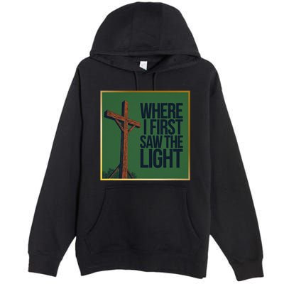 Christian Faithbased Cross Design Premium Pullover Hoodie