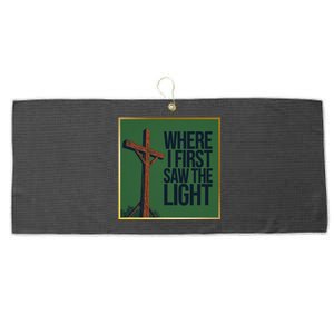 Christian Faithbased Cross Design Large Microfiber Waffle Golf Towel