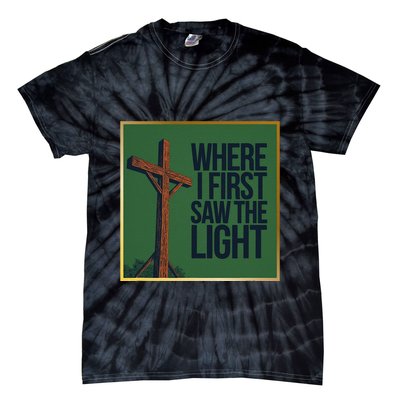 Christian Faithbased Cross Design Tie-Dye T-Shirt