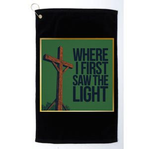 Christian Faithbased Cross Design Platinum Collection Golf Towel