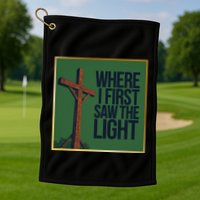 Christian Faithbased Cross Design Golf Towel