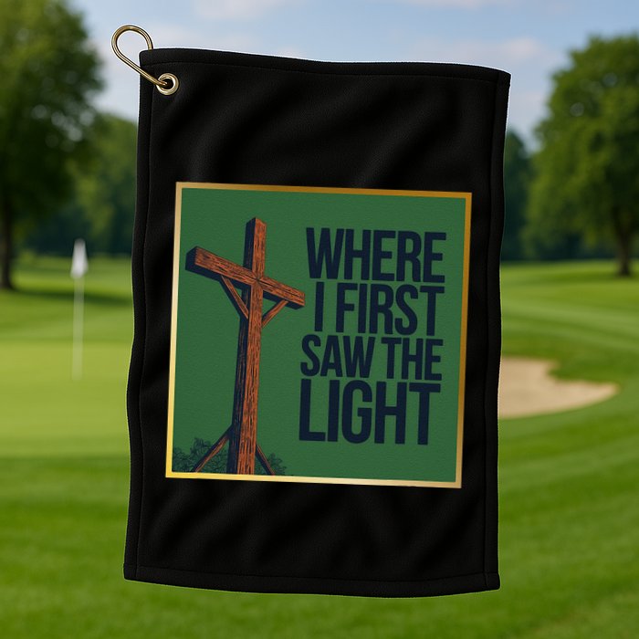 Christian Faithbased Cross Design Golf Towel