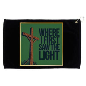 Christian Faithbased Cross Design Grommeted Golf Towel