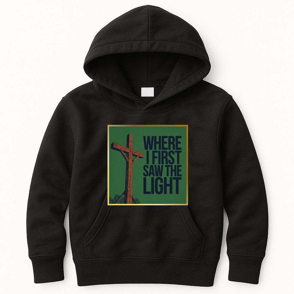 Christian Faithbased Cross Design Kids Hoodie