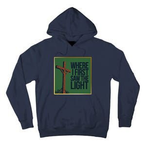 Christian Faithbased Cross Design Tall Hoodie