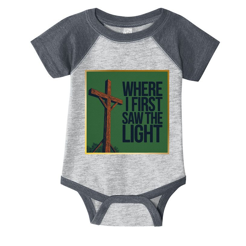 Christian Faithbased Cross Design Infant Baby Jersey Bodysuit