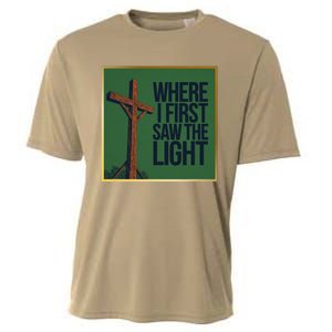 Christian Faithbased Cross Design Cooling Performance Crew T-Shirt