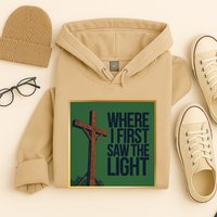 Christian Faithbased Cross Design Hoodie