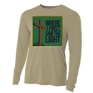 Christian Faithbased Cross Design Cooling Performance Long Sleeve Crew