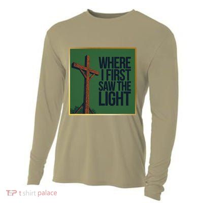 Christian Faithbased Cross Design Cooling Performance Long Sleeve Crew