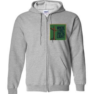 Christian Faithbased Cross Design Full Zip Hoodie