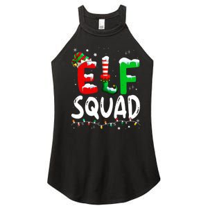 Cute Family Christmas Matching Pajamas Xmas Elf Squad Women's Perfect Tri Rocker Tank