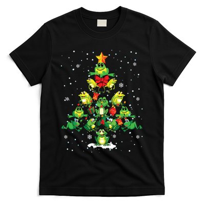 Cute Frog Christmas Tree Gift Decor Xmas Tree T-Shirt