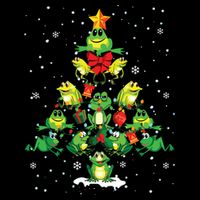 Cute Frog Christmas Tree Gift Decor Xmas Tree Impact Tech Backpack