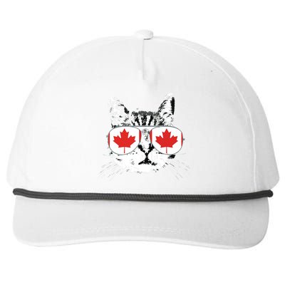 Canada Flag Canadian Cat Sunglasses Funny Snapback Five-Panel Rope Hat