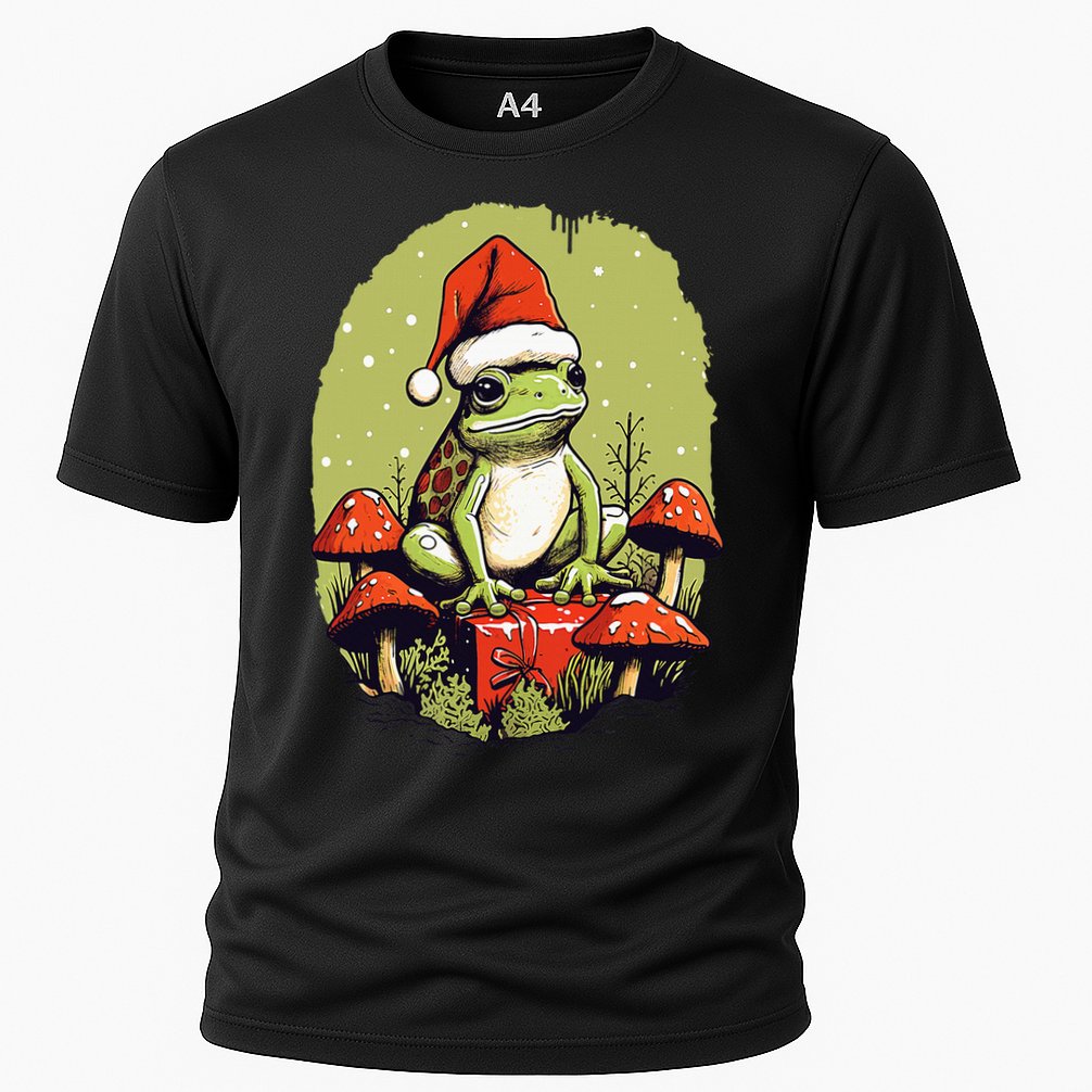 Christmas Frog Cottagecore Cute Mushroom Aesthetic Xmas Performance Shirt
