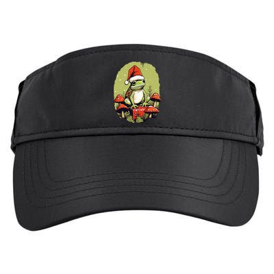 Christmas Frog Cottagecore Cute Mushroom Aesthetic Xmas Adult Drive Performance Visor